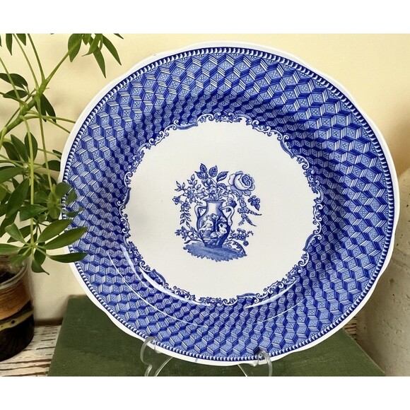 Vintage SPODE England Blue Room Collection Dinner Plate 10 1/2" Portland Vase - Picture 2 of 9